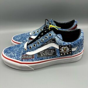 Vans x Cobra Kai Old Skool Skate Shoes Blue White